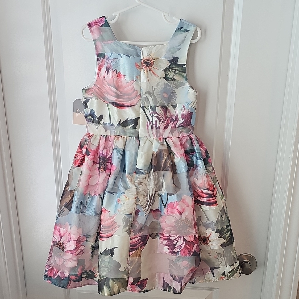 Pippa & Julie Red Pink Fit and Flare Dress - Picture 3 of 3